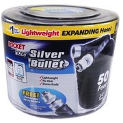 Pocket Hose Silver Bullet Expanding Garden Hose, 34 in, 50 ft L, Plastic, Black 13397-12